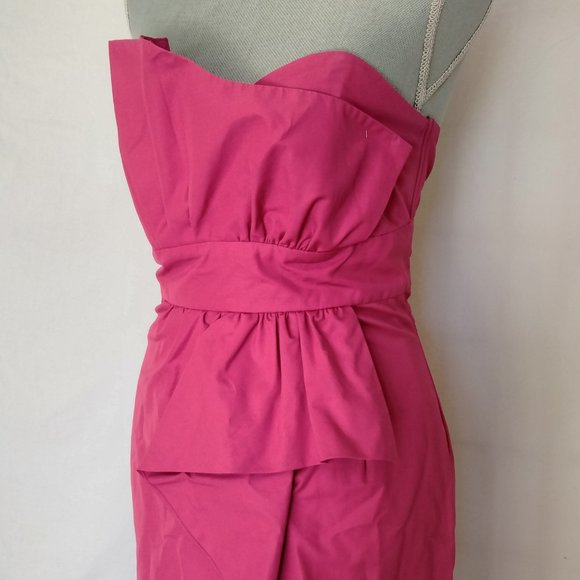 Voom Runway Sleeveless Strapless well fitted short  Mini Dress Fucsia Size M - Picture 3 of 7